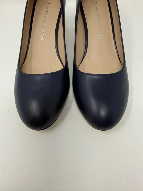 New Stuart Weitzman Babette Pump Blue Leather Sz 9 - Picture 8 of 15
